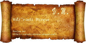 Váradi Minna névjegykártya
